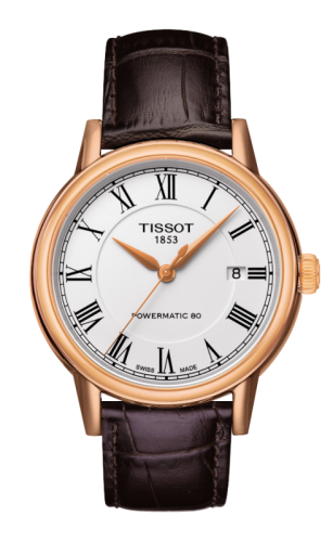 Tissot Carson Powermatic 80 Rose PVD / White Roman